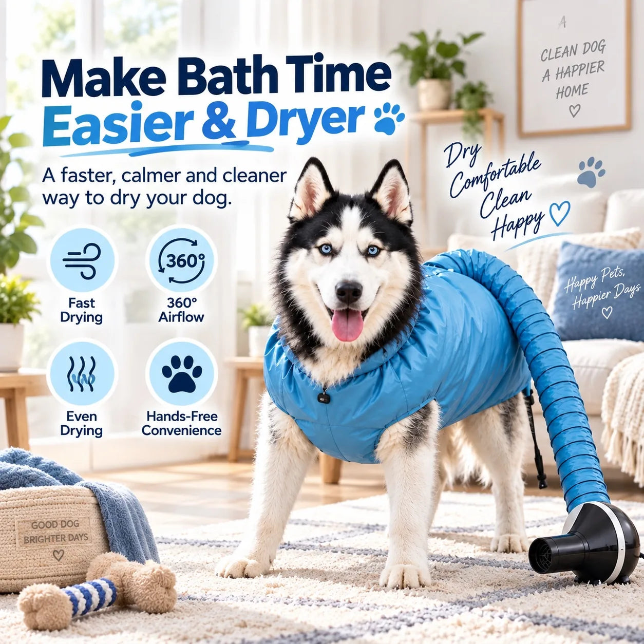 Hands-Free Pet Drying Bag product image 1