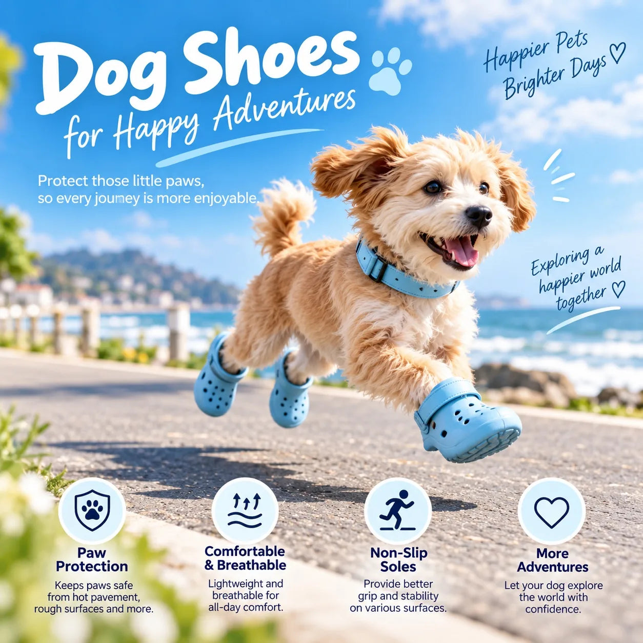Breathable Non-Slip Dog Shoes product image 2